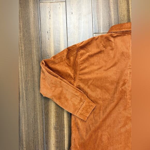 Size M Workshop Republic Clothing Burnt Orange Corduroy Jacket shacket Button - Picture 9 of 11